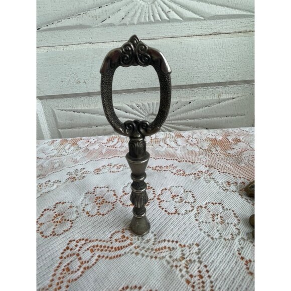 Vintage 1930s Silverplate Lamp Finial/Handle Ornate 5.5 - Picture 9 of 12
